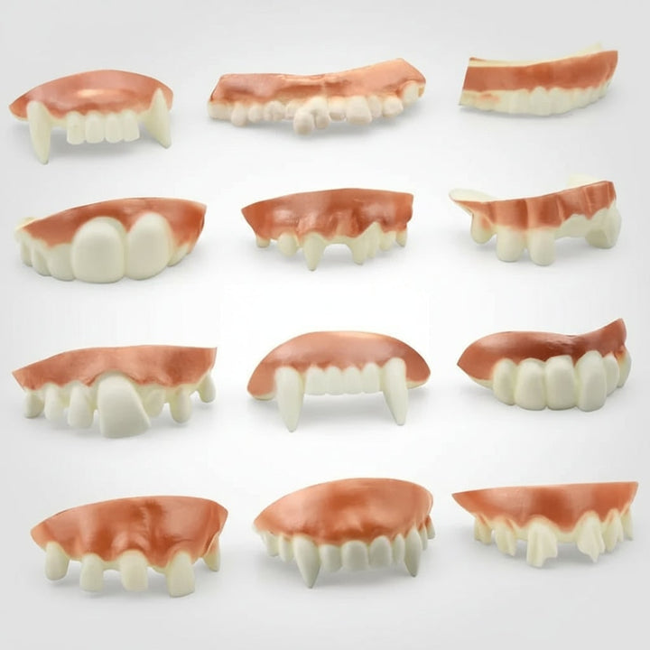 Halloween Fake Teeth Partials with Multiple Options for Vampire Fangs Party Costume