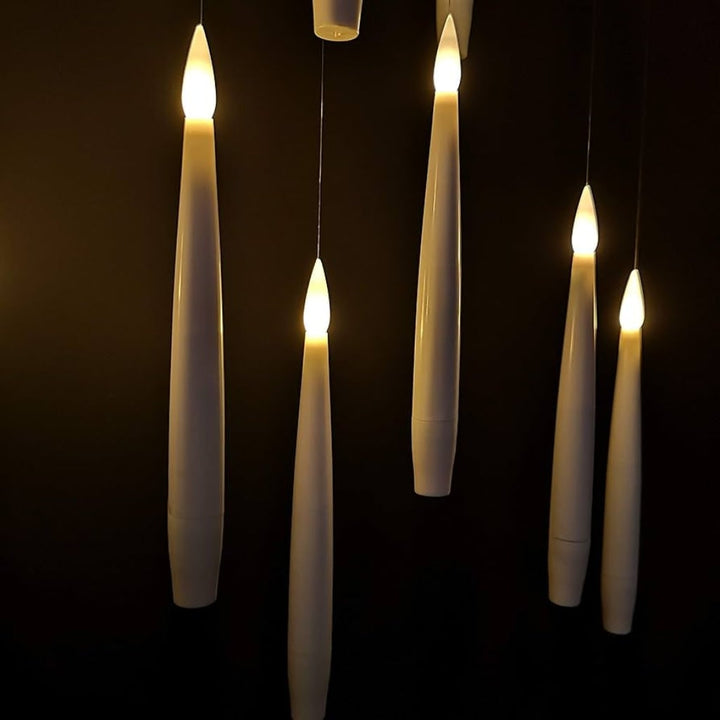 Halloween Flameless LED Taper Candles Tea Lights with Remote Control Floating Battery Operated