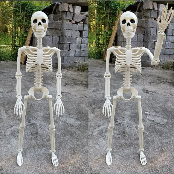 Halloween Giant Skeleton Decoration with Poseable Joints for Party and Outdoor Haunted House Display