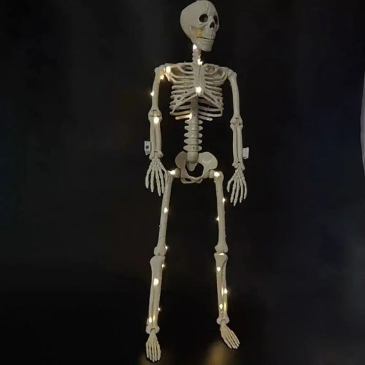 Halloween Giant Skeleton Decoration with Poseable Joints for Party and Outdoor Haunted House Display