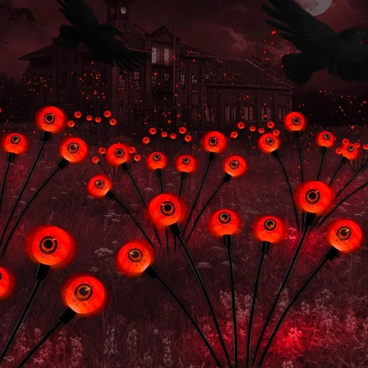 Halloween Solar Pathway and Garden Lights with LED Eyeball Stakes for Outdoor Yard Decoration