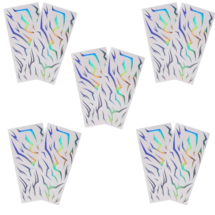 Halloween Temporary Tattoos Rub on Custom Removable with Holographic Lightning Bolt Iridescent