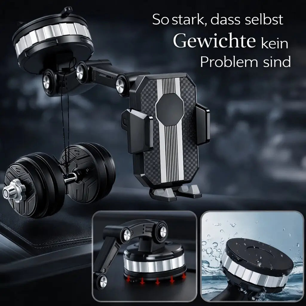 Car Phone Mount with Suction Cup | 360° Rotating Dashboard and Windscreen Holder