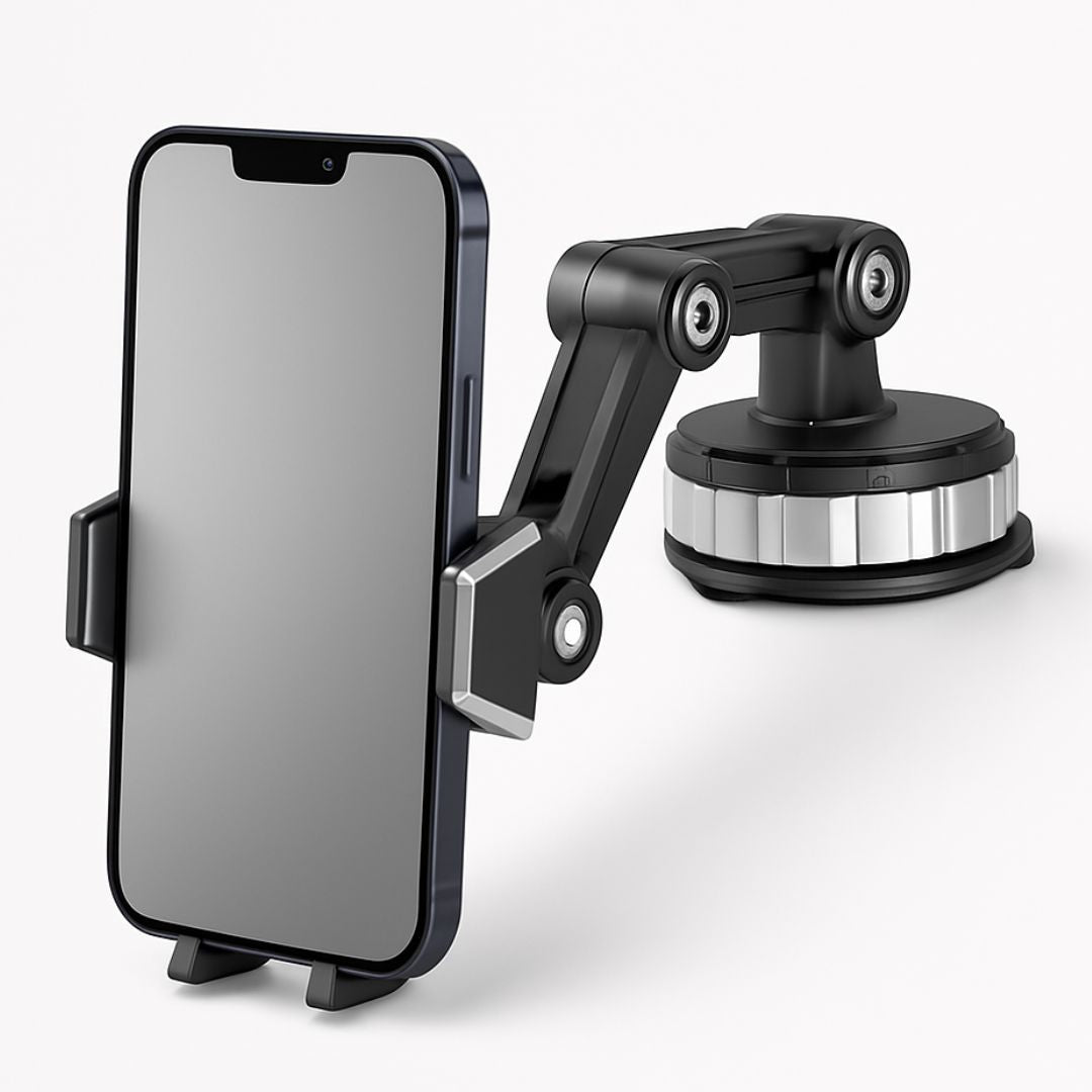 Car Phone Mount with Suction Cup | 360° Rotating Dashboard and Windscreen Holder