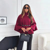 High Neck Buttoned Cape