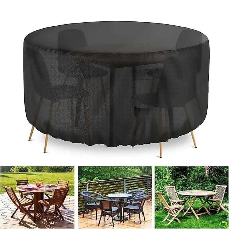 Sturdy Cover for Round Patio Furniture with Vent