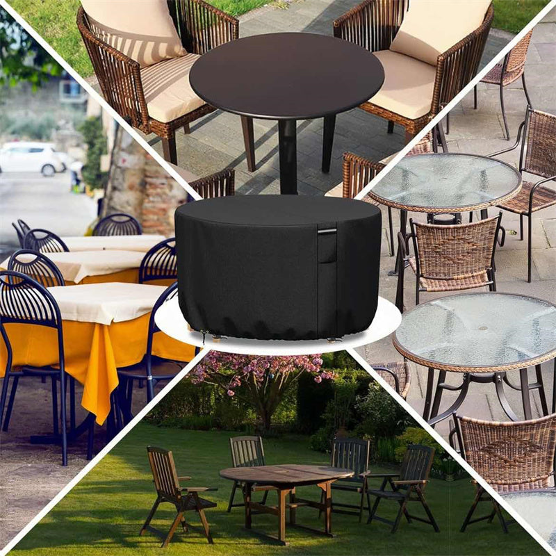 Sturdy Cover for Round Patio Furniture with Vent