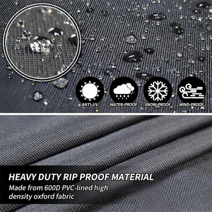 Heavy-duty round patio furniture cover with air vent