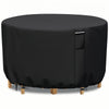 Heavy-duty round patio furniture cover with air vent