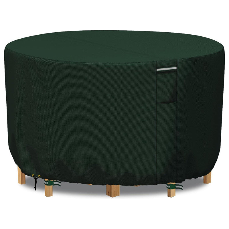 Heavy-duty round patio furniture cover with air vent
