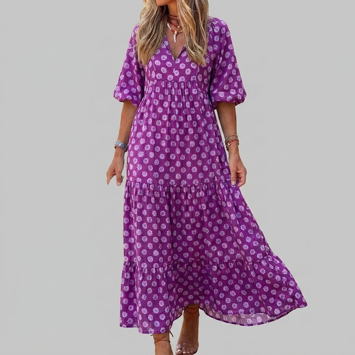 Boho Floral Maxi Dress for Women