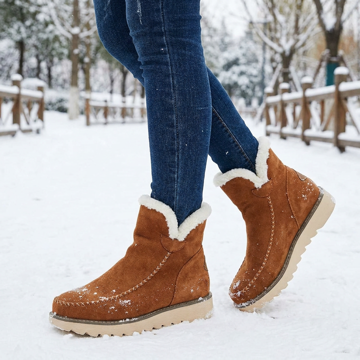 Stylish Women's Winter Boots with Elevated Sole