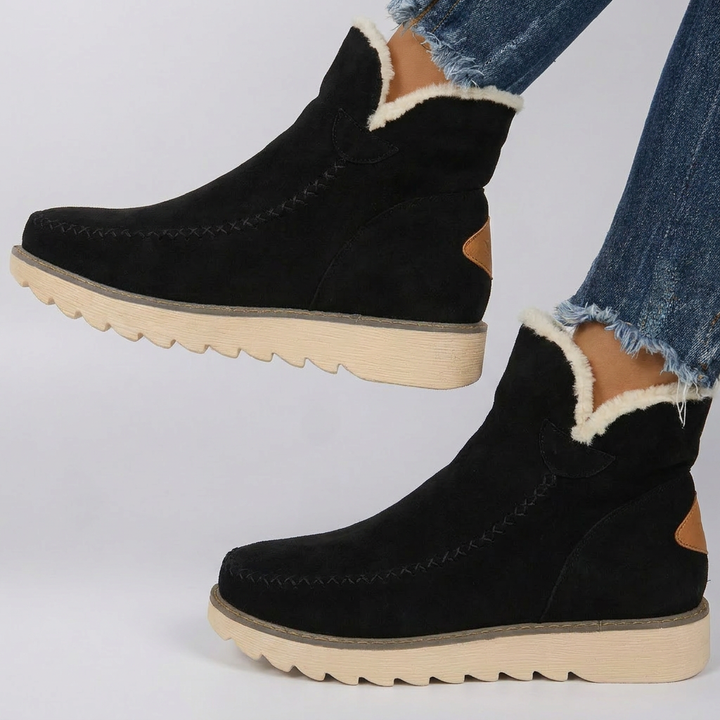 Stylish Women's Winter Boots with Elevated Sole