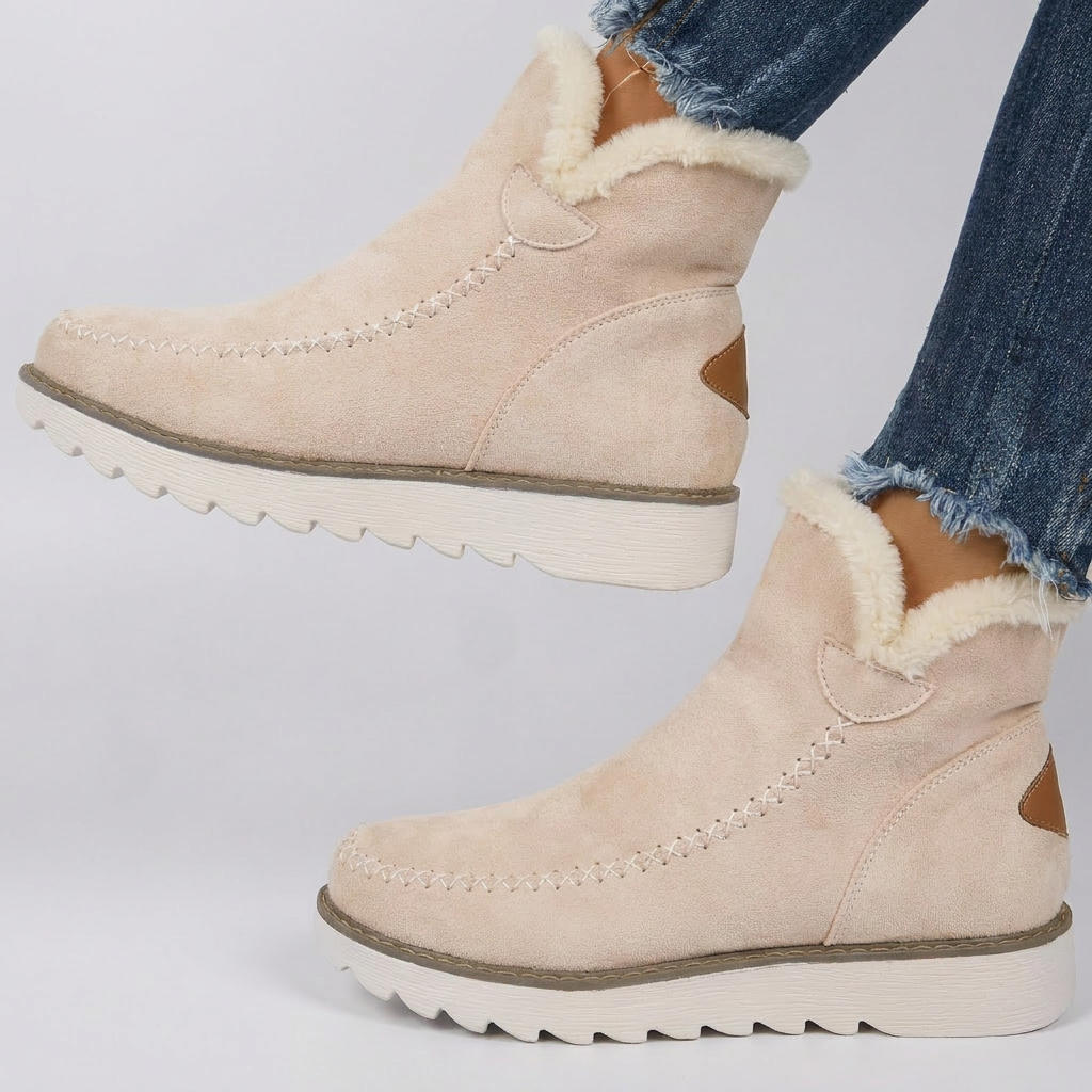 Stylish Women's Winter Boots with Elevated Sole