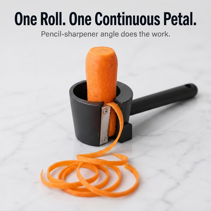 Rose Shaper for Vegetables – Stainless Steel Carrot Peeler & Garnishing Knife