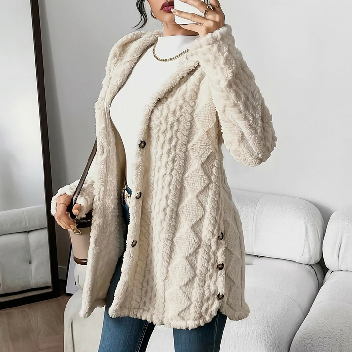 Plush Hooded Cardigan