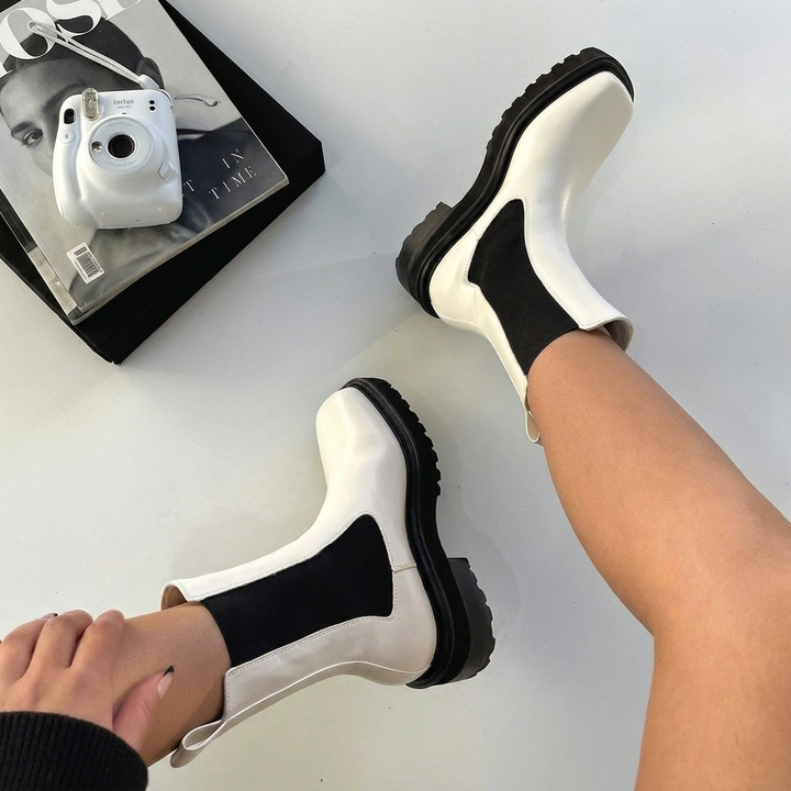 Charmed Elastic-Panel Ankle Boots