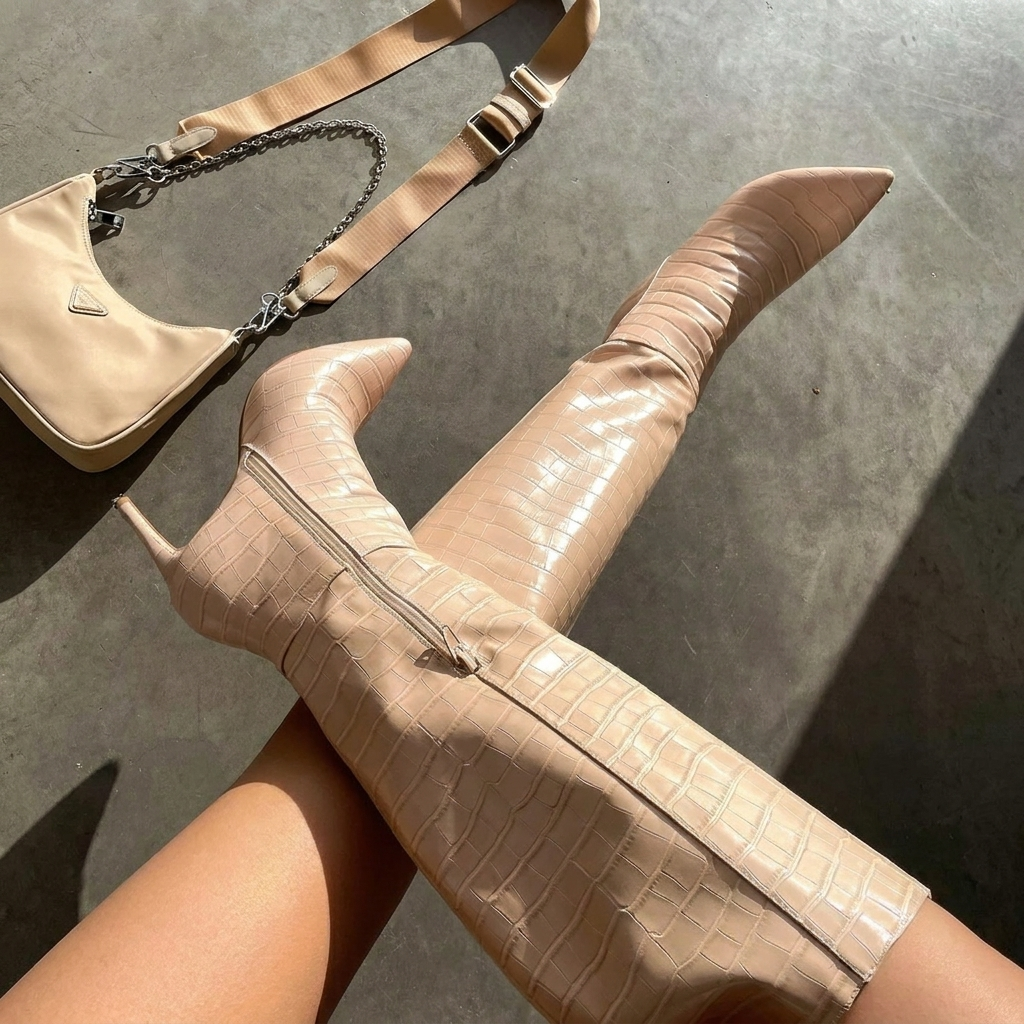 Knee High Stiletto Heel
