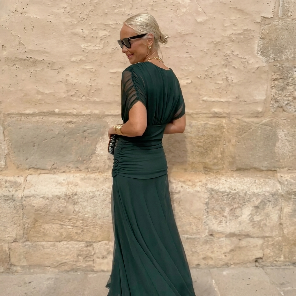 Elegant V-neck Maxi Dress