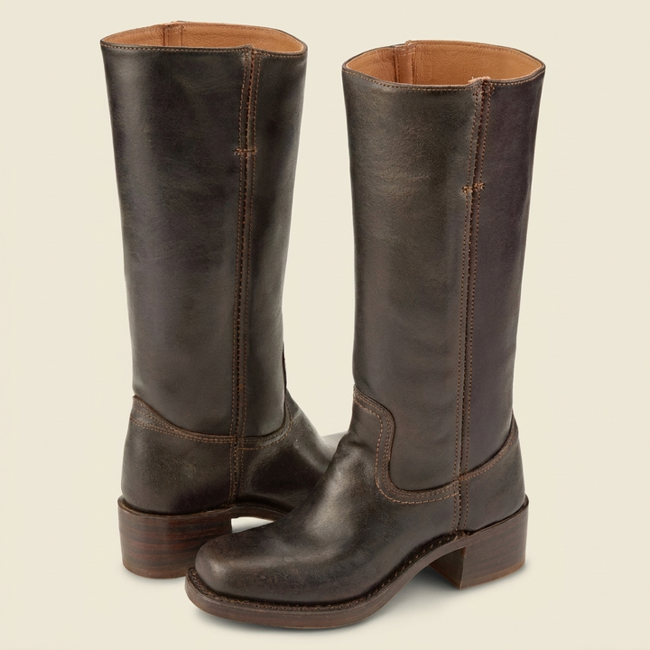 Classic Mid-Calf Block Heel Boots for Women
