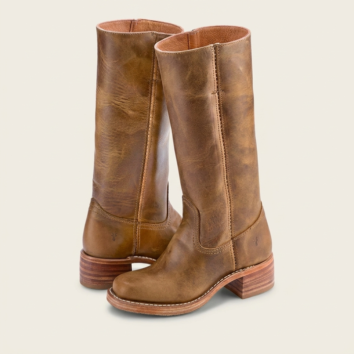Classic Mid-Calf Block Heel Boots for Women