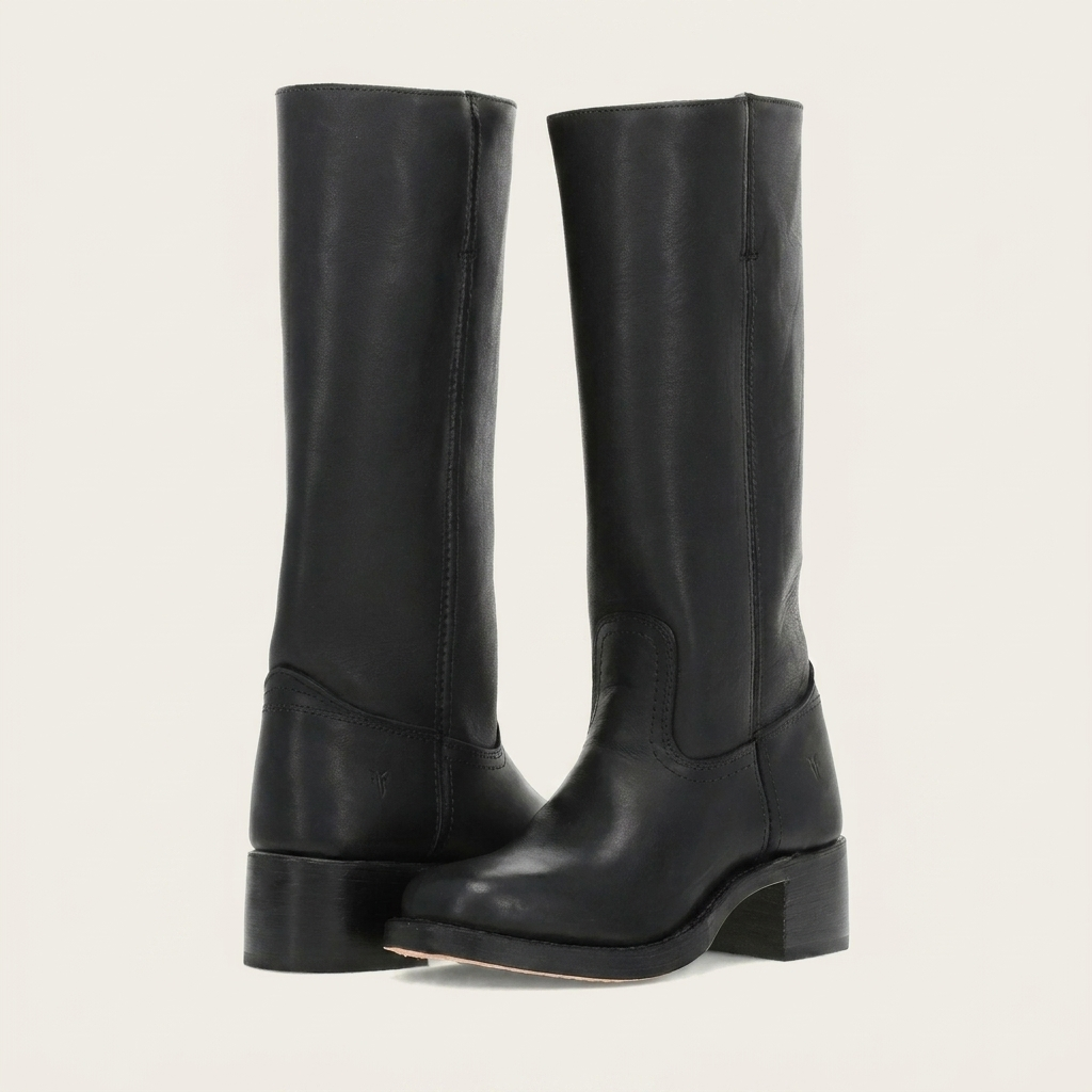 Classic Mid-Calf Block Heel Boots for Women