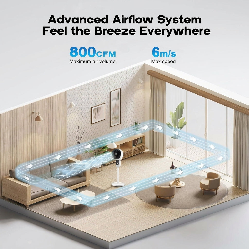 Adjustable pedestal fan with 3D oscillation