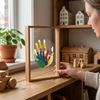 Family handprint keepsake kit with frame