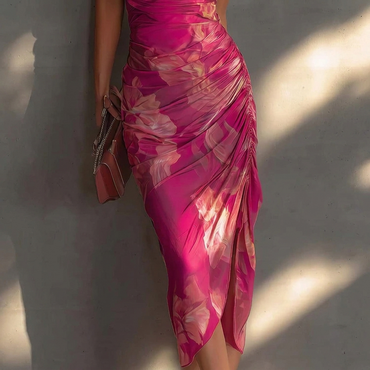 Women’s Backless Printed Maxi Dress
