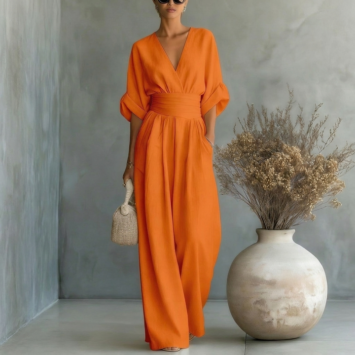 Short-sleeved Jumpsuit Womens