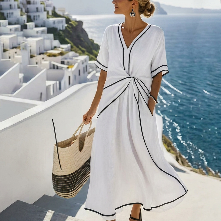 Women’s Casual Striped Print Maxi Dress