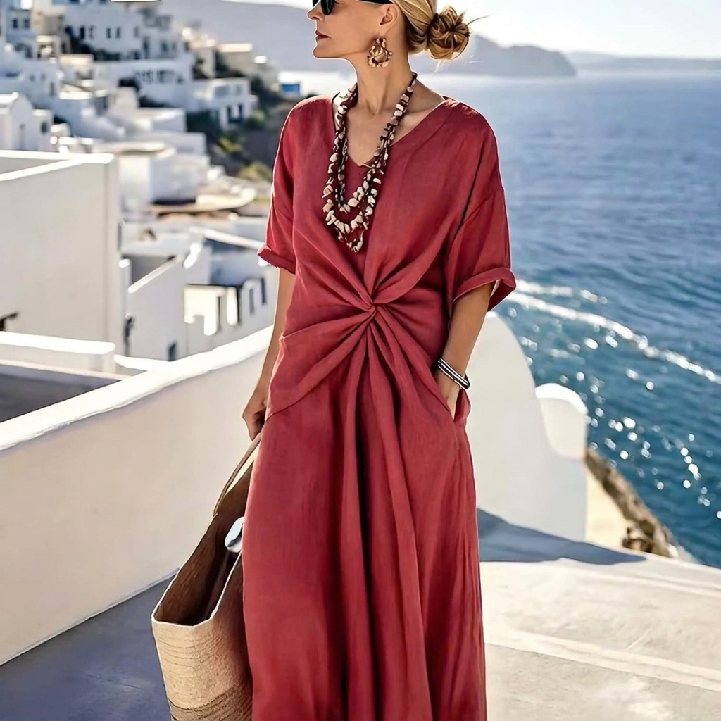 Women’s Casual Striped Print Maxi Dress