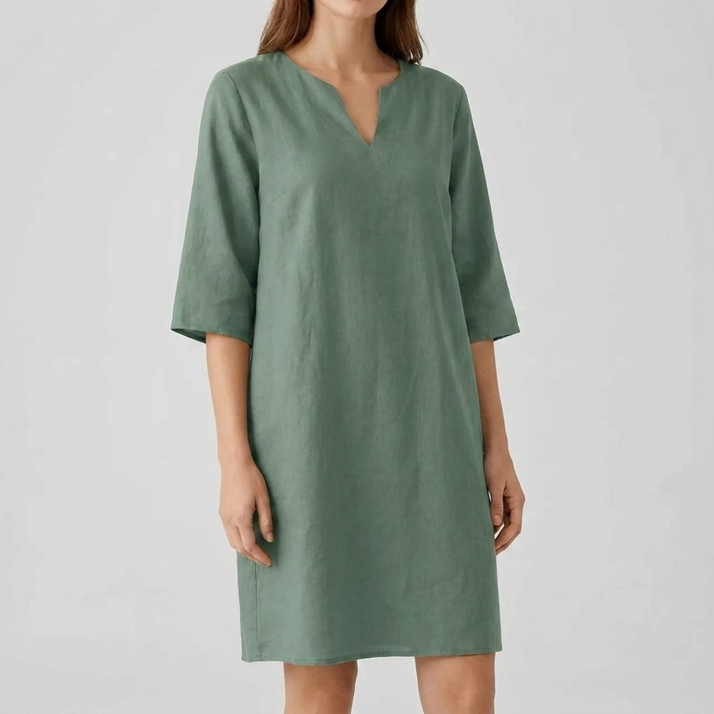 Women's Vintage Style Half Sleeve Midi Dress