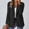Women's Lapel Button Blazer Jacket for Casual Wear
