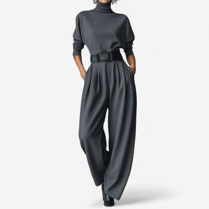 Wide Leg Jumpsuit with High Waist for Women