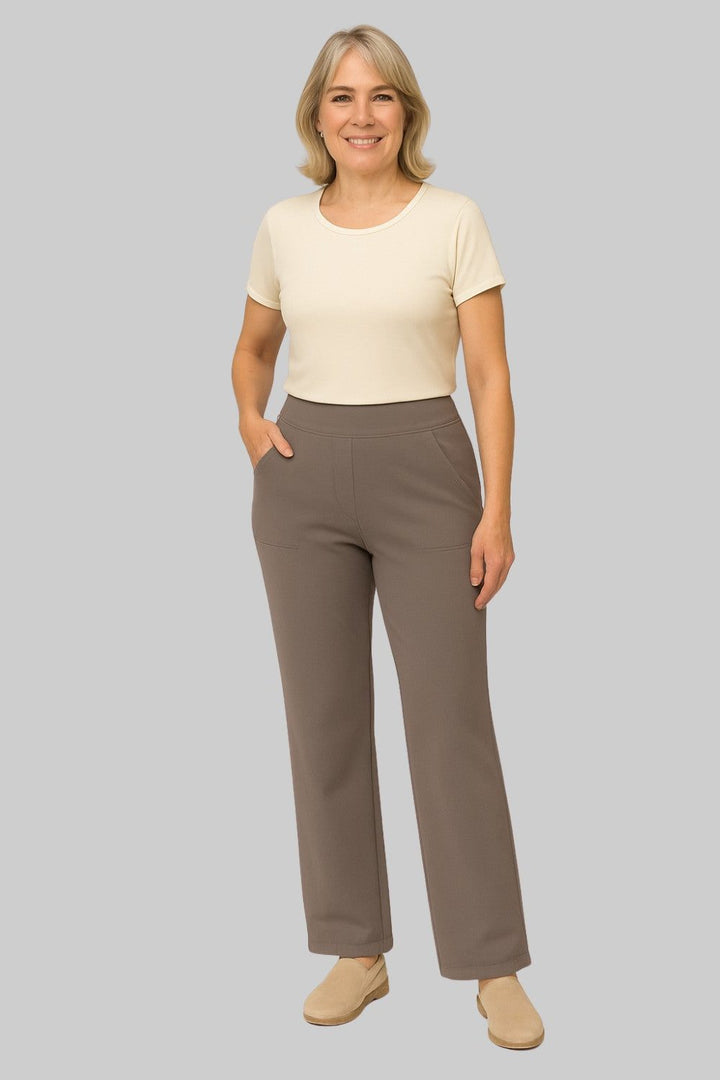 High-Waist Wide Leg Stretch Pants for Women