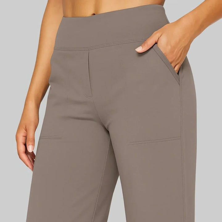 High-Waist Wide Leg Stretch Pants for Women