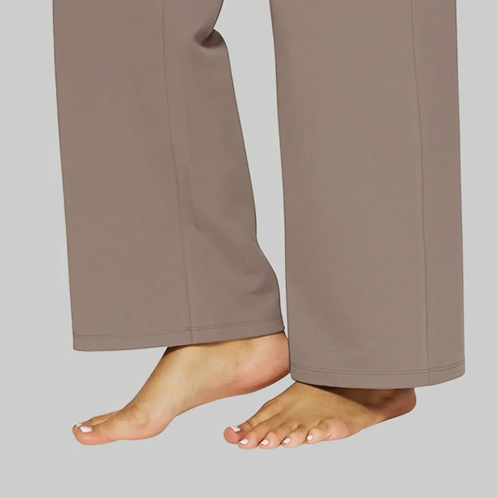 High-Waist Wide Leg Stretch Pants for Women