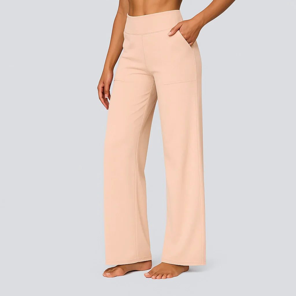 High-Waist Wide Leg Stretch Pants for Women