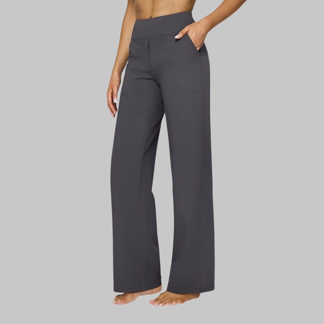High-Waist Wide Leg Stretch Pants for Women