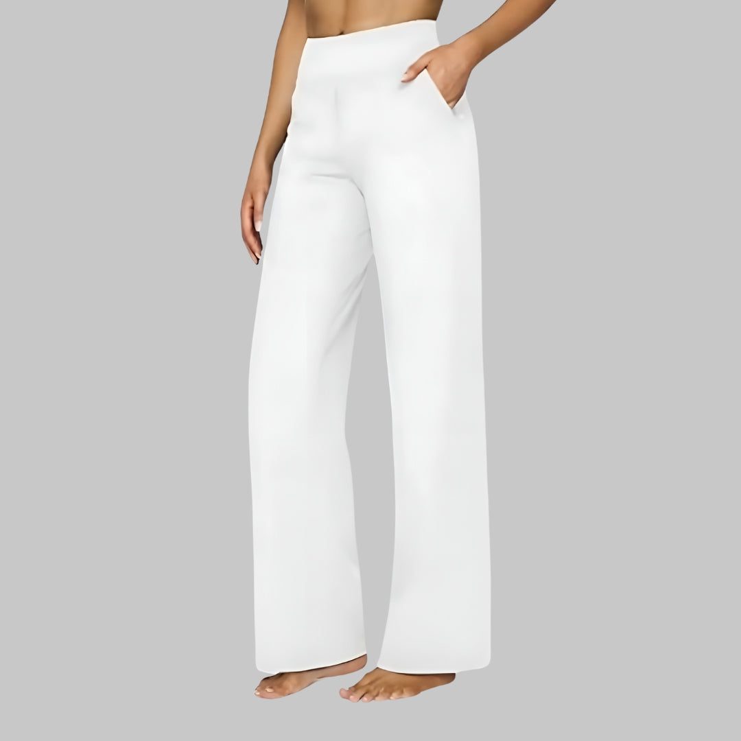 High-Waist Wide Leg Stretch Pants for Women