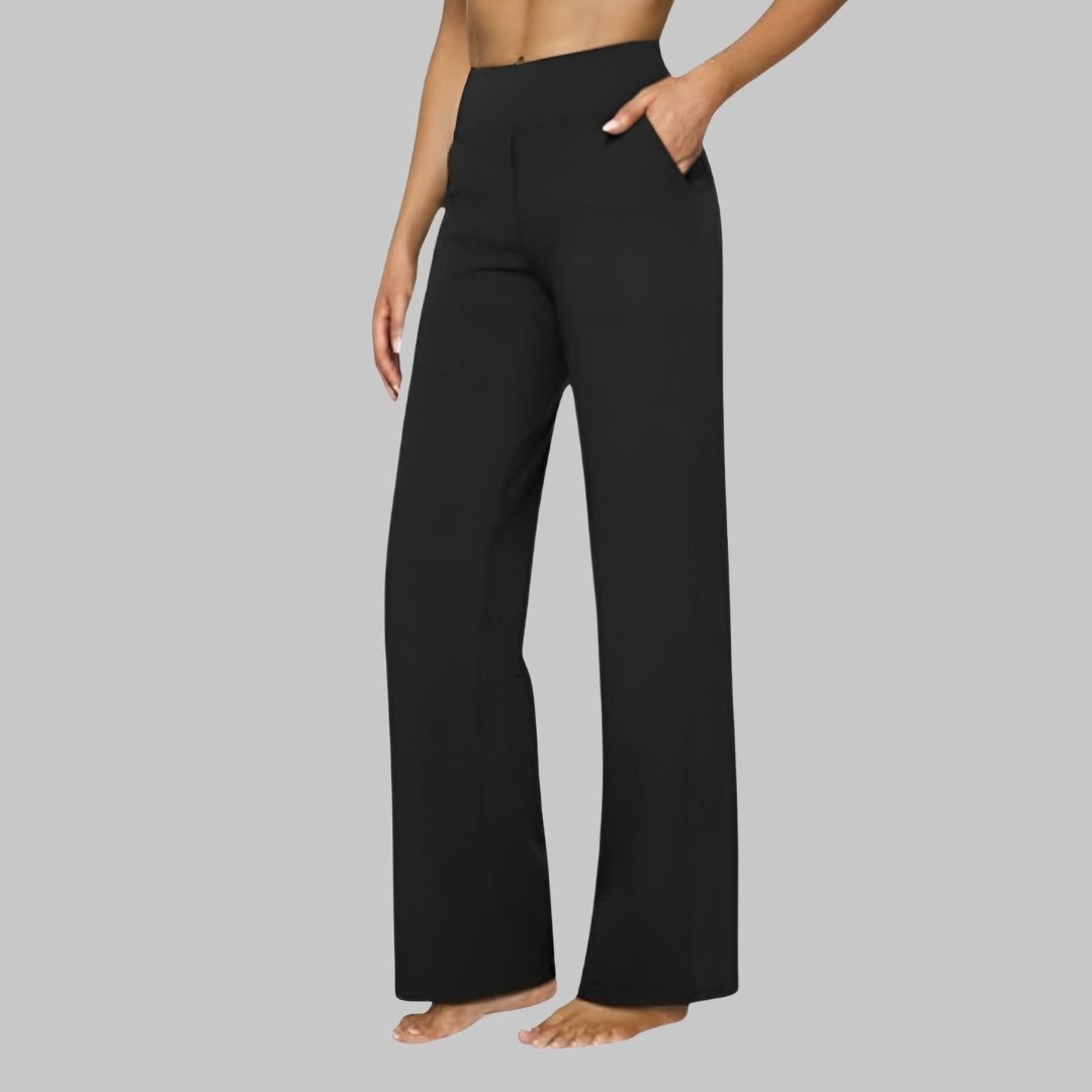 High-Waist Wide Leg Stretch Pants for Women
