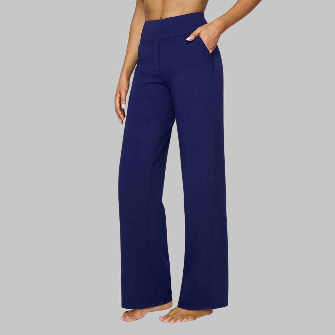 High-Waist Wide Leg Stretch Pants for Women