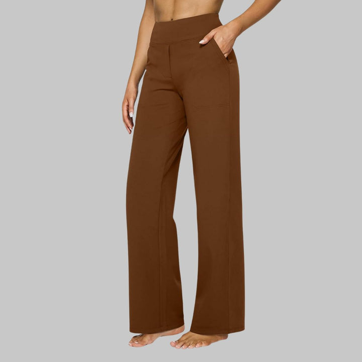 High-Waist Wide Leg Stretch Pants for Women