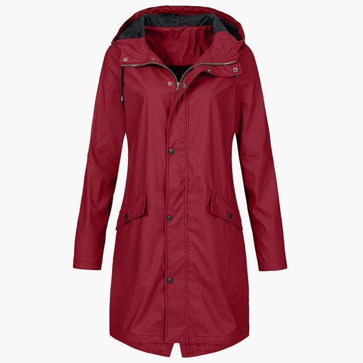 Hooded Longline Raincoat for Women