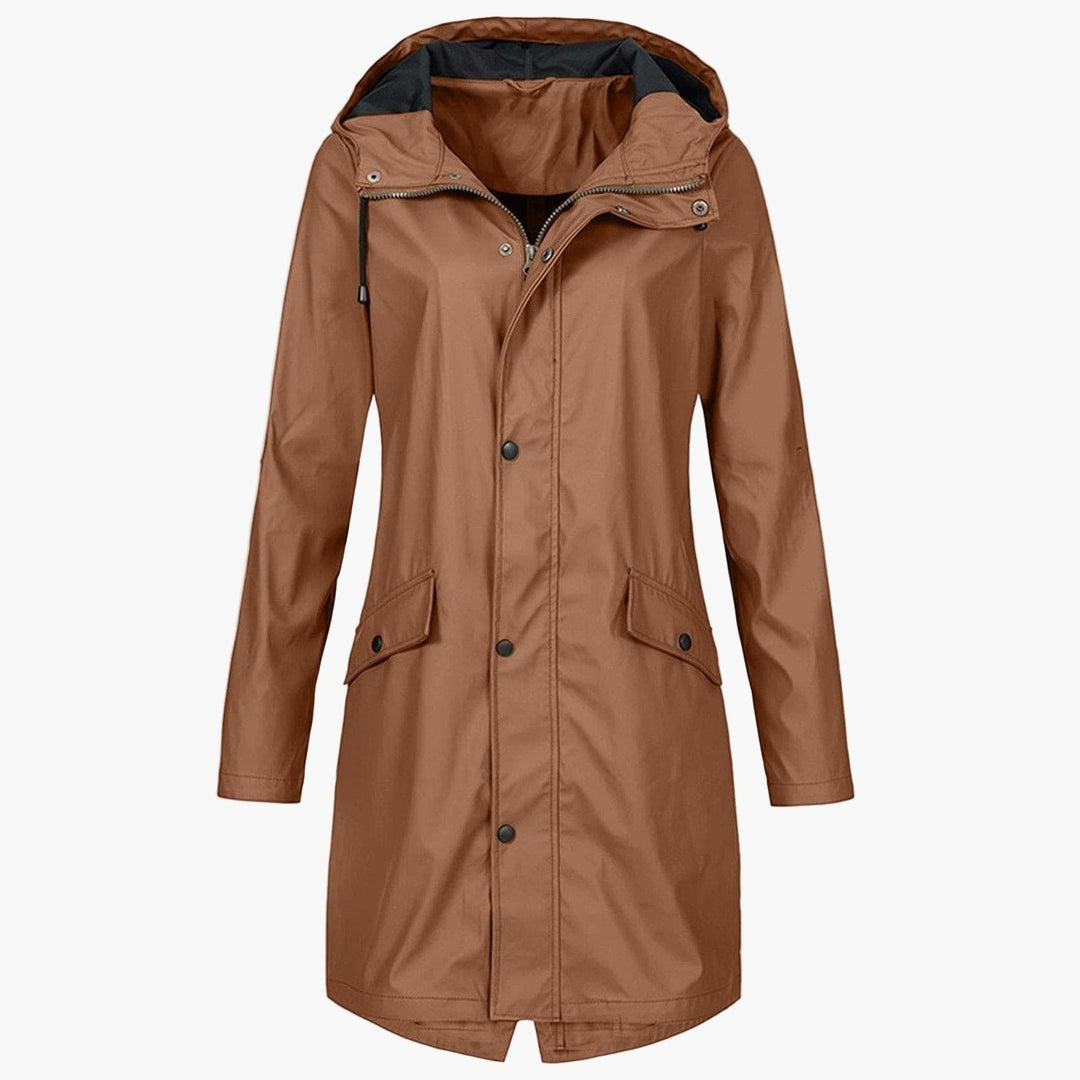 Hooded Longline Raincoat for Women