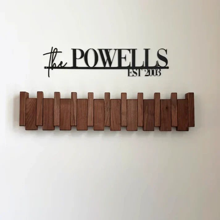 Primo | Piano-Shaped Wooden Coat Rack | Elegant Design | Durable Wood
