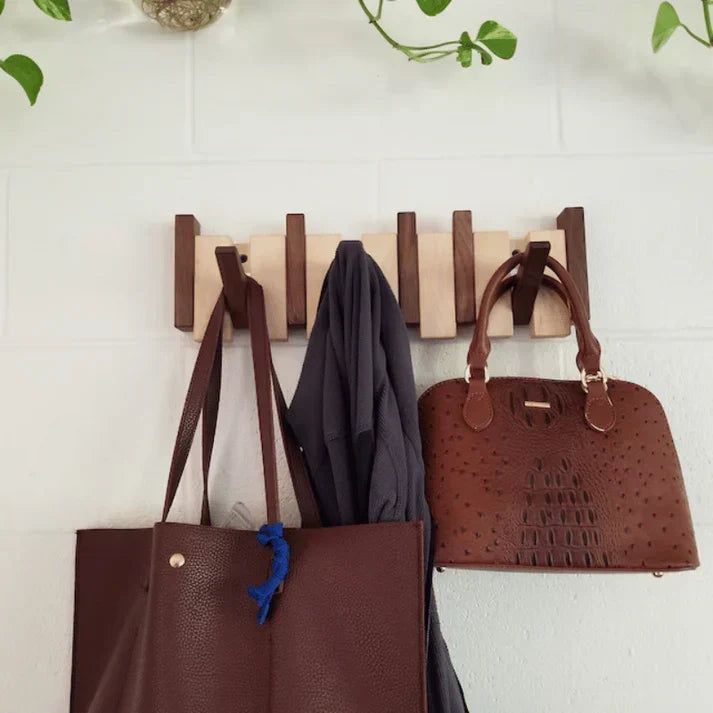 Primo | Piano-Shaped Wooden Coat Rack | Elegant Design | Durable Wood