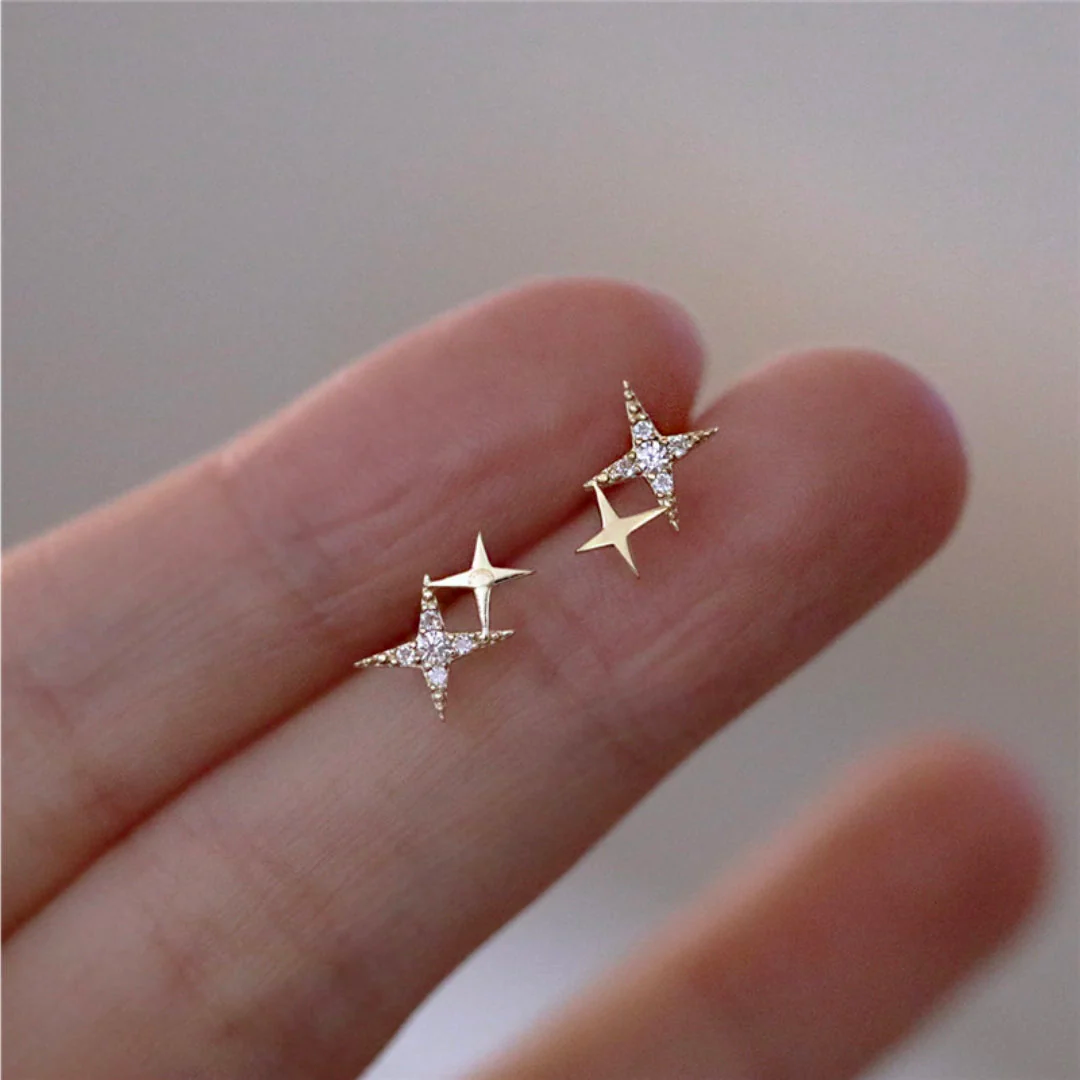 Elegant Silver Earrings with Subtle Cubic Zirconia Details