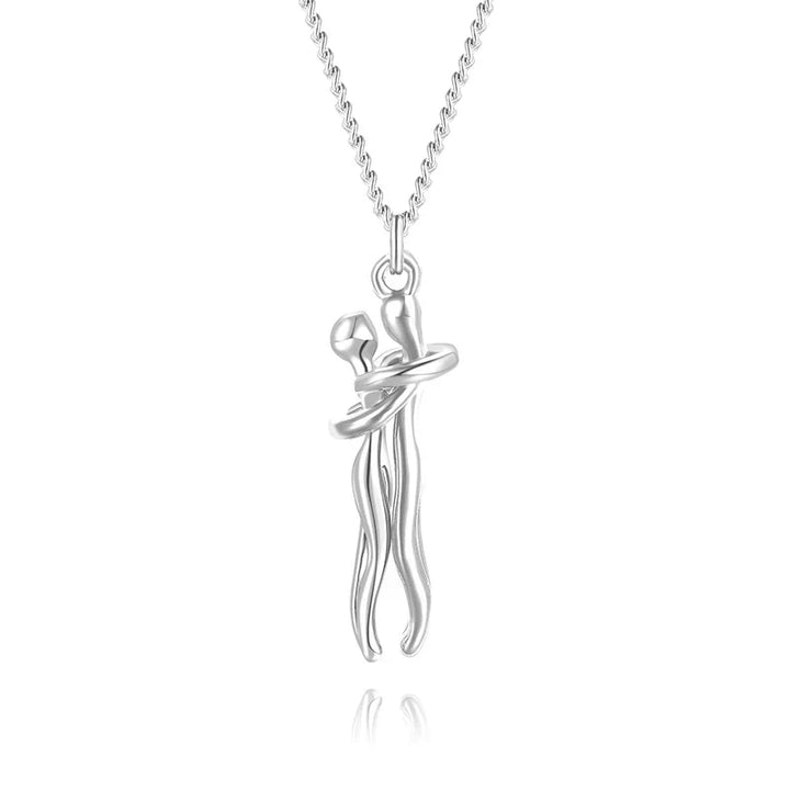 SoulGlow Hug Pendant Necklace | Adjustable Hypoallergenic Necklace for Your Loved Ones
